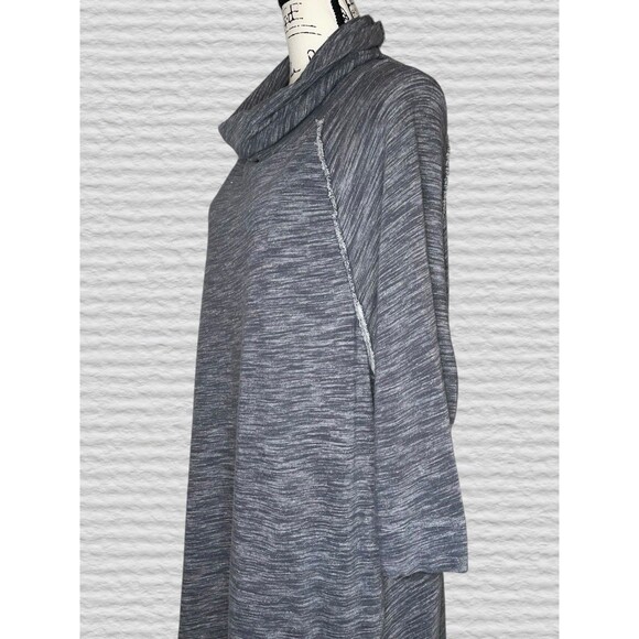 Free People FP Beach Terri Cocoon Dress XL/XXL Gray Cowl Neck Lagenlook Hippy - Picture 3 of 11